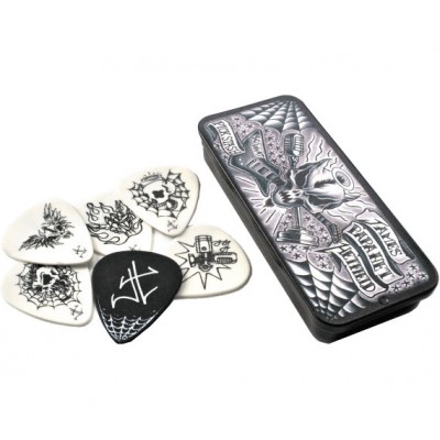 JIM DUNLOP JPH01T088 BOITE EN METAL DE 6 MOTIF SIGNATURE JAMES HETFIELD ULTEX .88