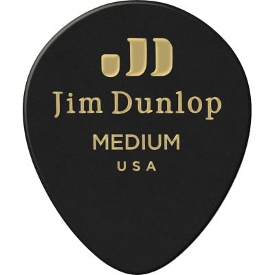 JIM DUNLOP BLACK TEARDROP MEDIUM SACHET DE 12