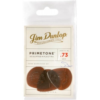 JIM DUNLOP MDIATOR PRIMETONE JAZZ III XL GRIP 0,73MM SACHET DE 3