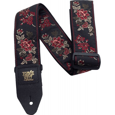 ERNIE BALL SANGLE JACQUARD RED ROSE