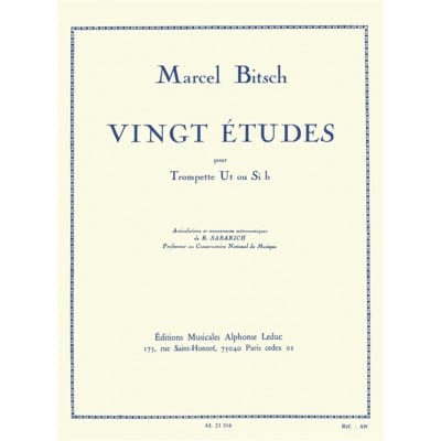 BITSCH MARCEL - 20 ETUDES - TROMPETTE