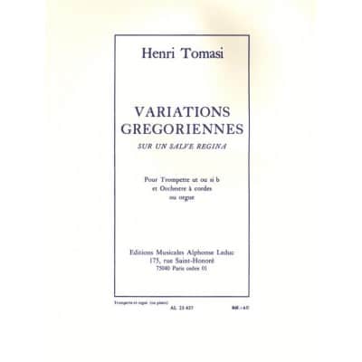 TOMASI HENRI - VARIATIONS GREGORIENNES SUR UN SALVE REGINA - TROMPETTE