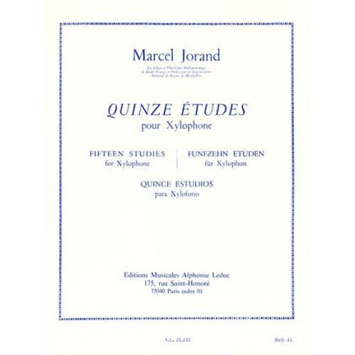 LEDUC JORAND - QUINZE ETUDES POUR XYLOPHONE