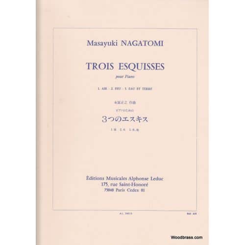 NAGATOMI MASAYUKI - TROIS ESQUISSES POUR PIANO