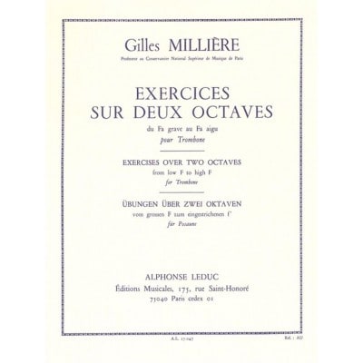 MILLIERE GILLES - EXERCICES SUR DEUX OCTAVES POUR TROMBONE