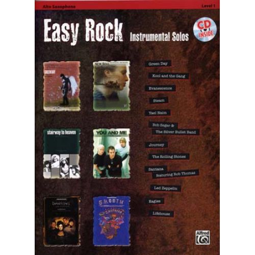  Easy Rock Instrumental Solos + Cd - Saxophone Alto