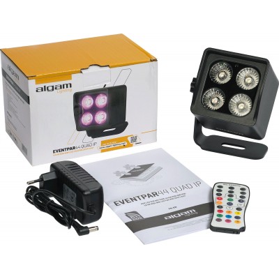 ALGAM LIGHTING PAR SUR BATTERIE 4 LED 4W RGB+WW IR, DMX SANS FIL, IP65