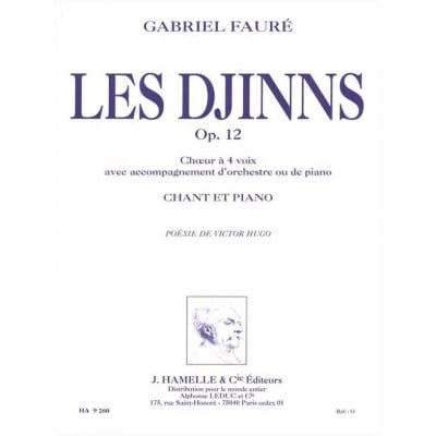 FAURE G. - DJINNS OP.12 - CHOEUR 4 VOIX, PIANO