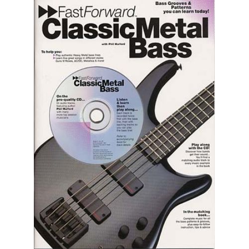 MUSIC SALES FAST FORWARD CLASSIC METAL + CD - BASS GUITAR TAB