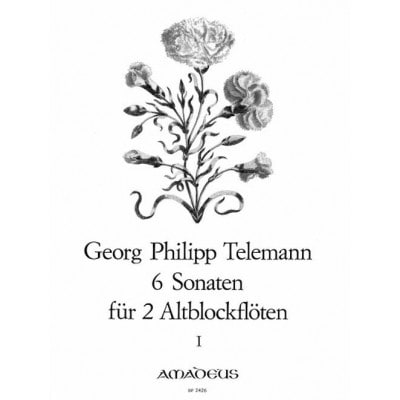 TELEMANN - 6 SONATES POUR 2 FLUTES A BEC ALTO VOL.1 - SONATES 1-3