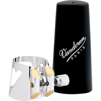 VANDOREN LIGATURE OPTIMUM CLARINETTE CONTREBASSE + COUVRE-BEC PLASTIQUE