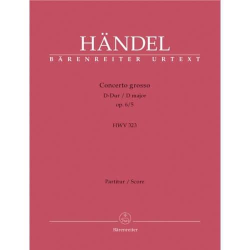 HÃ„NDEL G. F. - CONC. GROSSO OP.6/5 D/ - CONDUCTEUR 