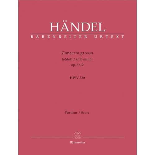 HÃ„NDEL G. F. - CONC. GROSSO OP.6/12 H-MOLL - CONDUCTEUR 