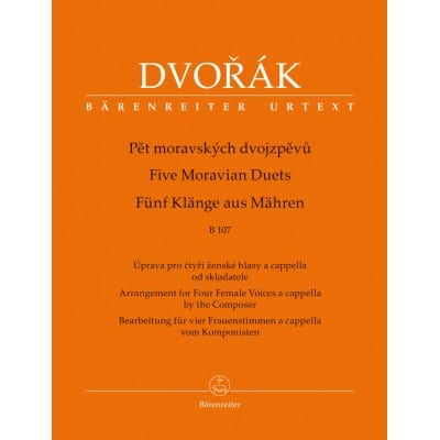 DVORAK ANTON - FIVE MORAVIAN DUETS B 107