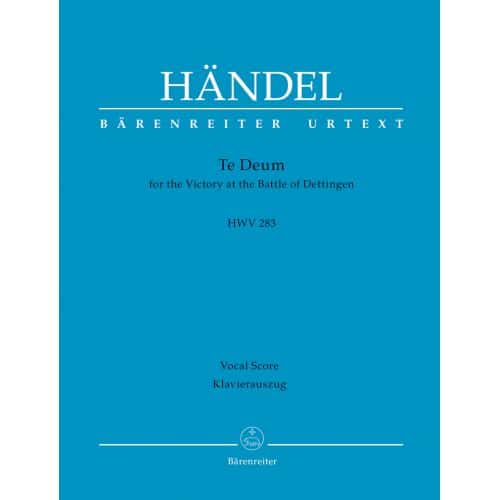  Handel G.f. - Te Deum For The Victory At The Battle Of Dettingen Hwv 283 - Vocal Score 