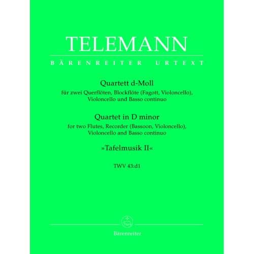 TELEMANN G.P. - QUARTETT IN D-MOLL TWV 43:D1, TAFELMUSIK II 