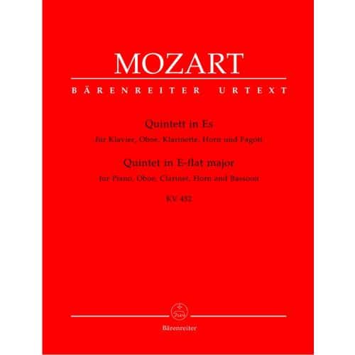 MOZART W.A. - QUINTETTE EN MIB MAJEUR KV 452 - PIANO, HAUTBOIS, CLARINETTE, BASSON, COR