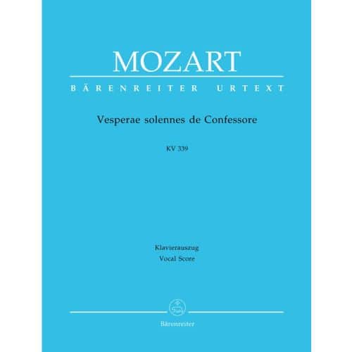  Mozart W.a. - Vesperae Solennes De Confessore Kv 339 - Reduction Chant, Piano