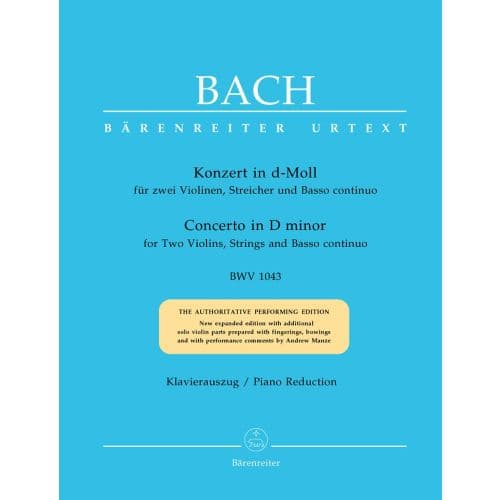  Bach J.s. - Concerto En Re Mineur Bwv 1043 Pour 2 Violons, Cordes Et Basse Continue