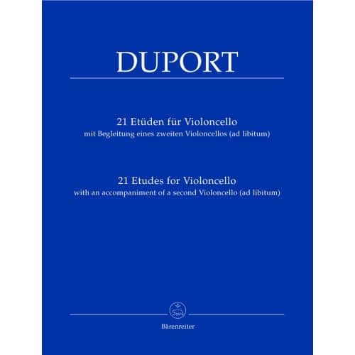 DUPORT JEAN-LOUIS - 21 ETUDES FOR VIOLONCELLO