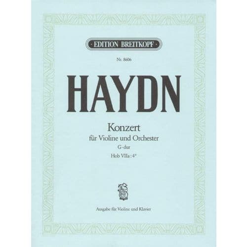  Haydn J. - Concerto Pour Violon En Sol Majeur Hob Viia:4 - Violon, Piano