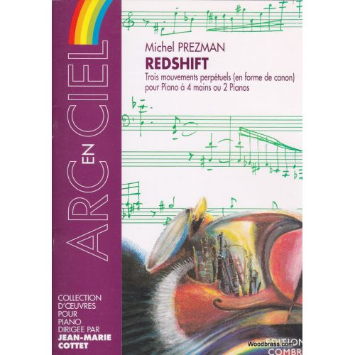 PREZMAN MICHEL - REDSHIFT (3 MOUVEMENTS PERPETUELS EN FORME DE CANONS) - PIANO A 4 MAINS OU 2 PIANOS