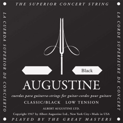Augustine Augustine Cordes Classiques Standard Reassort Par 12 Pieces 4e Nylon Noir