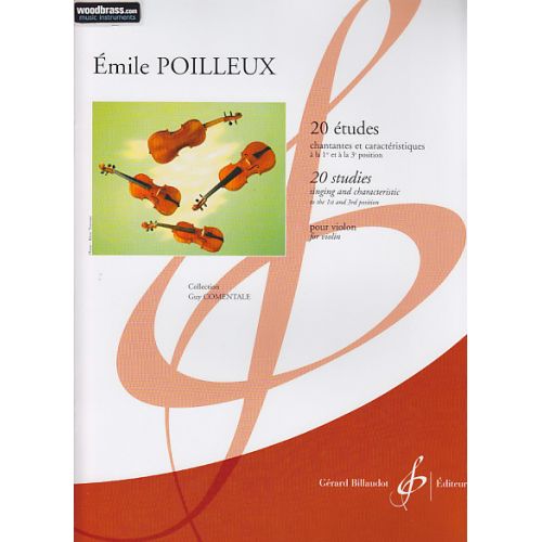 POILLEUX EMILE - 20 ETUDES CHANTANTES ET CARACTERISTIQUES - VIOLON