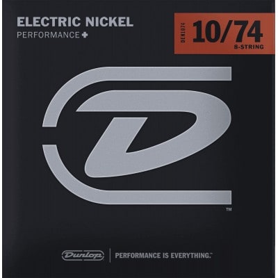 Dunlop Cordes Electriques Nickel Plated Steel Jeux Electric Nickel 10-74 8 Cordes