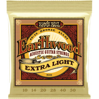 ERNIE BALL 2006 EARTHWOOD 80/20 BRONZE EXTRA LIGHT 10-50