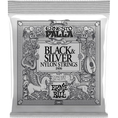 2406 BLACK & SILVER NYLON STRINGS 28-42