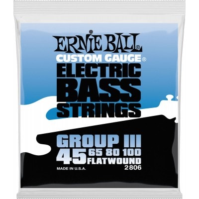 ERNIE BALL 2806 CUSTOM GAUGE GROUP III FLATWOUND 45-100