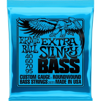 ERNIE BALL 2835 CUSTOM GAUGE ROUNDWOUND EXTRA SLINKY 40-95