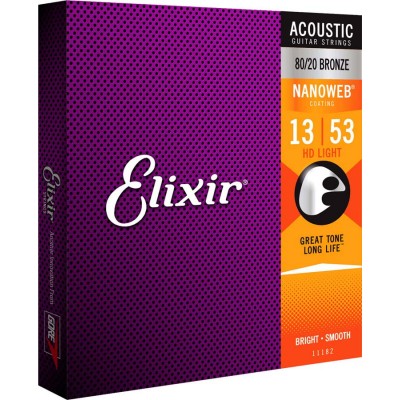 ELIXIR 11182 NANOWEB 80/20 BRONZE HD LIGHT 13-53