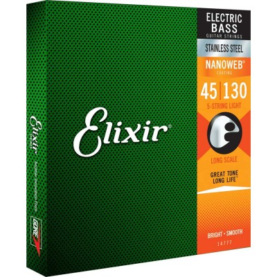 ELIXIR 14777 NANOWEB STAINLESS STEEL MEDIUM LIGHT /5C 45-130