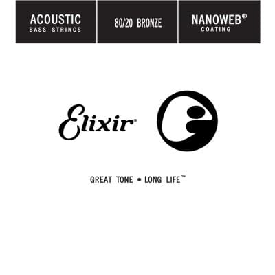 ELIXIR CORDES BASSES ACOUSTIQUES NANOWEB NICKEL FILE ROND 100