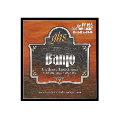 FOLK BANJO STAINLESS STEEL CUSTOM LIGHT STRINGS!10-11-12,5-20-10-10