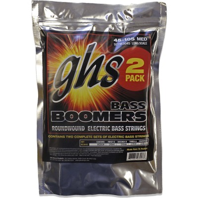 GHS M30452 2 SET BOOMERS ROUNDWOUND LONG SCALE 45-105