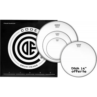 CODE DRUM HEAD TOM PACK DNA SABLEE ROCK + CC 14" DNA SABLEE