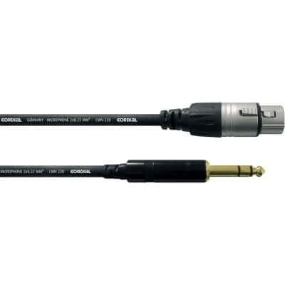 AUDIO CABLE XLR FEMALE XLR/STEREO MALE JACK 1.5 M