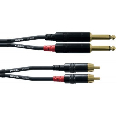 CBLE AUDIO DOUBLE JACK MONO - RCA 90 CM