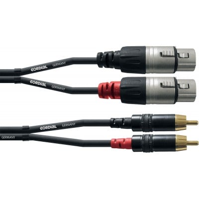 DOUBLE AUDIO CABLE XLR FEMALE XLR/RCA 1.5 M