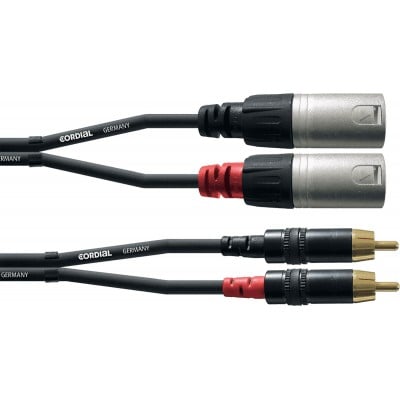 Cordial Câble Audio Double Xlr Mâle/rca 1,5 M