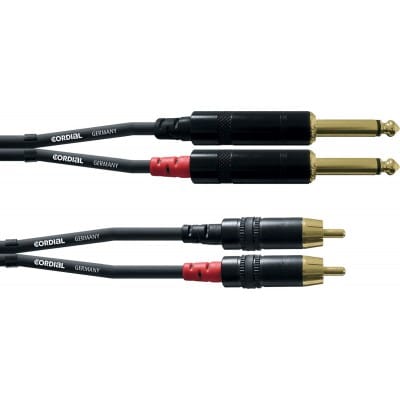 CORDIAL AUDIO CABLE DOUBLE JACK MONO/RCA 1.5 M