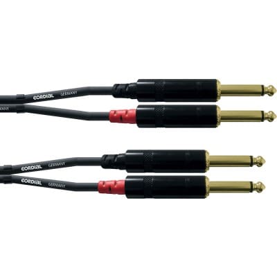 Cordial Câble Audio Double Jack Mono 1,5 M
