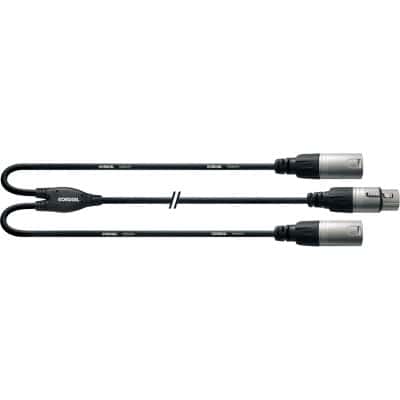 CBLE Y BRETELLE XLR FEMELLE/2 XLR MLES 30 CM