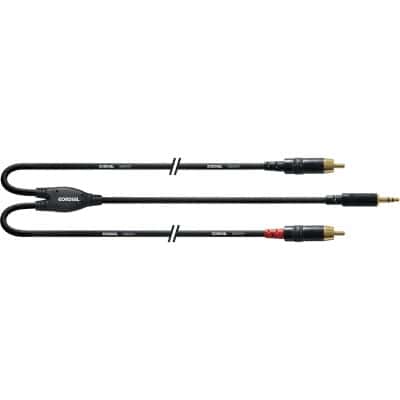 CABLE Y BRETELLE MINIJACK/2 RCA LONGS 3 M