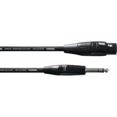 AUDIO CABLE XLR FEMALE XLR/STEREO JACK 1.5 M