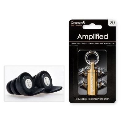 PRO AMPLIFIED 20 - FLAT DAMPING FILTERS - PROTECTION SNR 17DB PROTECTORES PARA OIDOS 
