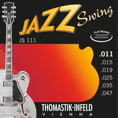 Thomastik Cordes Pour Guitares Electriques Jazz Swing Series Flat Wound Jeu